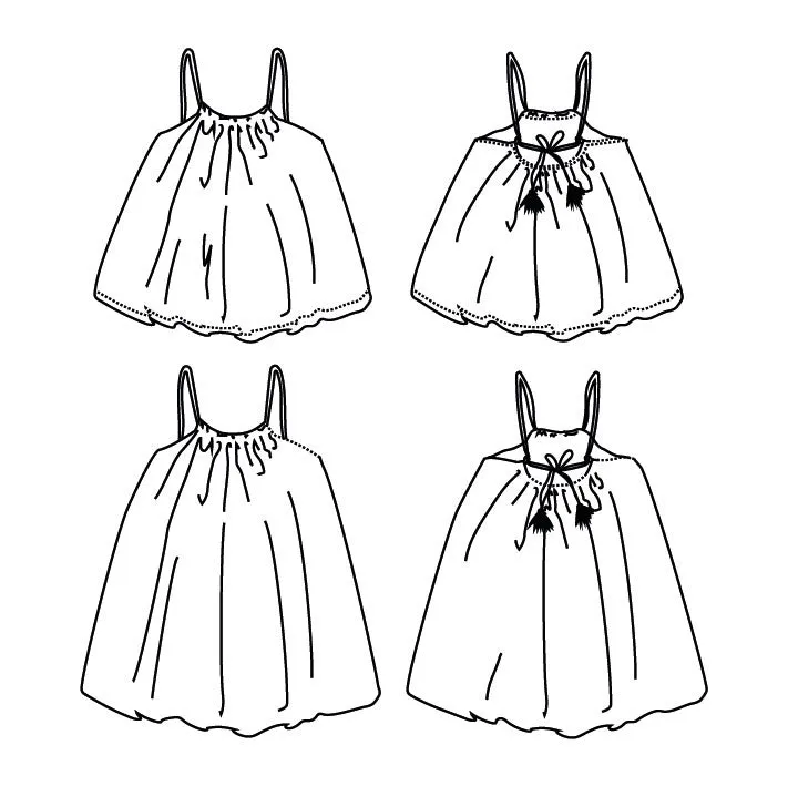 MAJORQUE Top or dress - Girl 3/12 - Paper Sewing Pattern