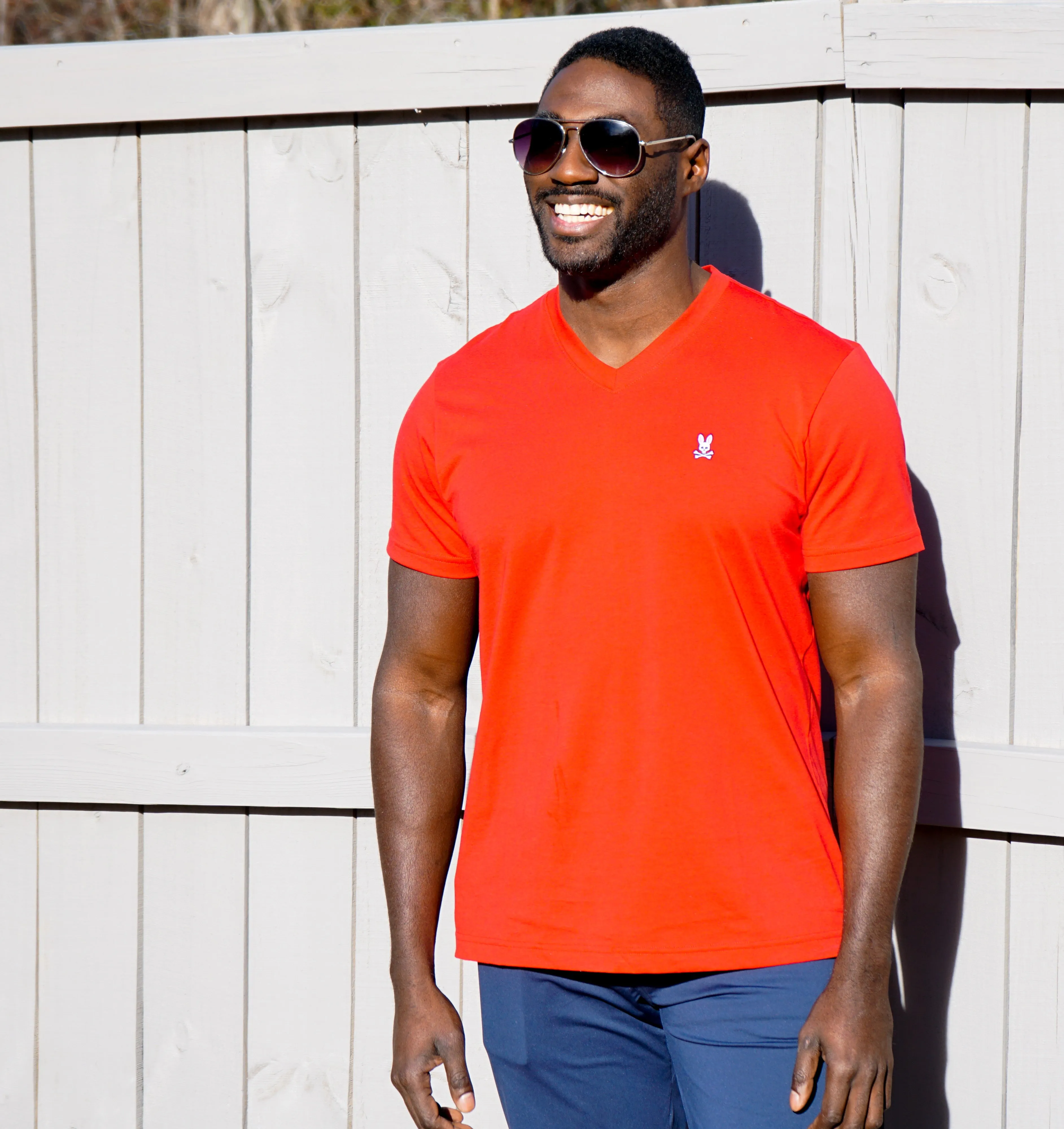 MENS CLASSIC V NECK TEE - B6U100CRPC