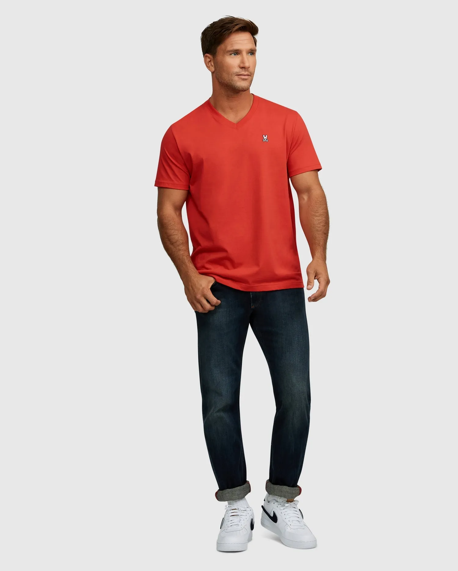 MENS CLASSIC V NECK TEE - B6U100CRPC