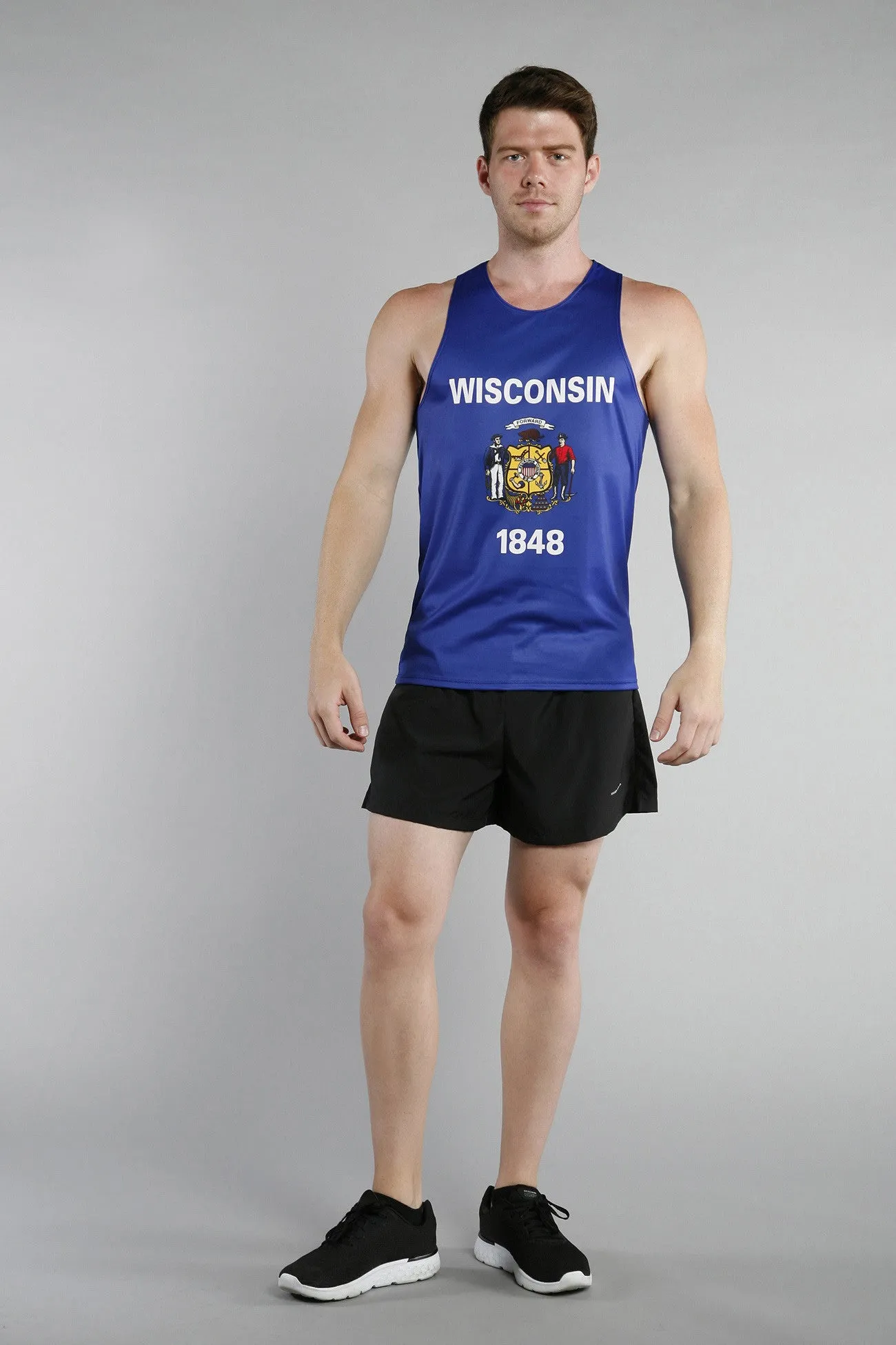 Men's Competitor Lite Printed Singlet [U-Z] - Wisconsin