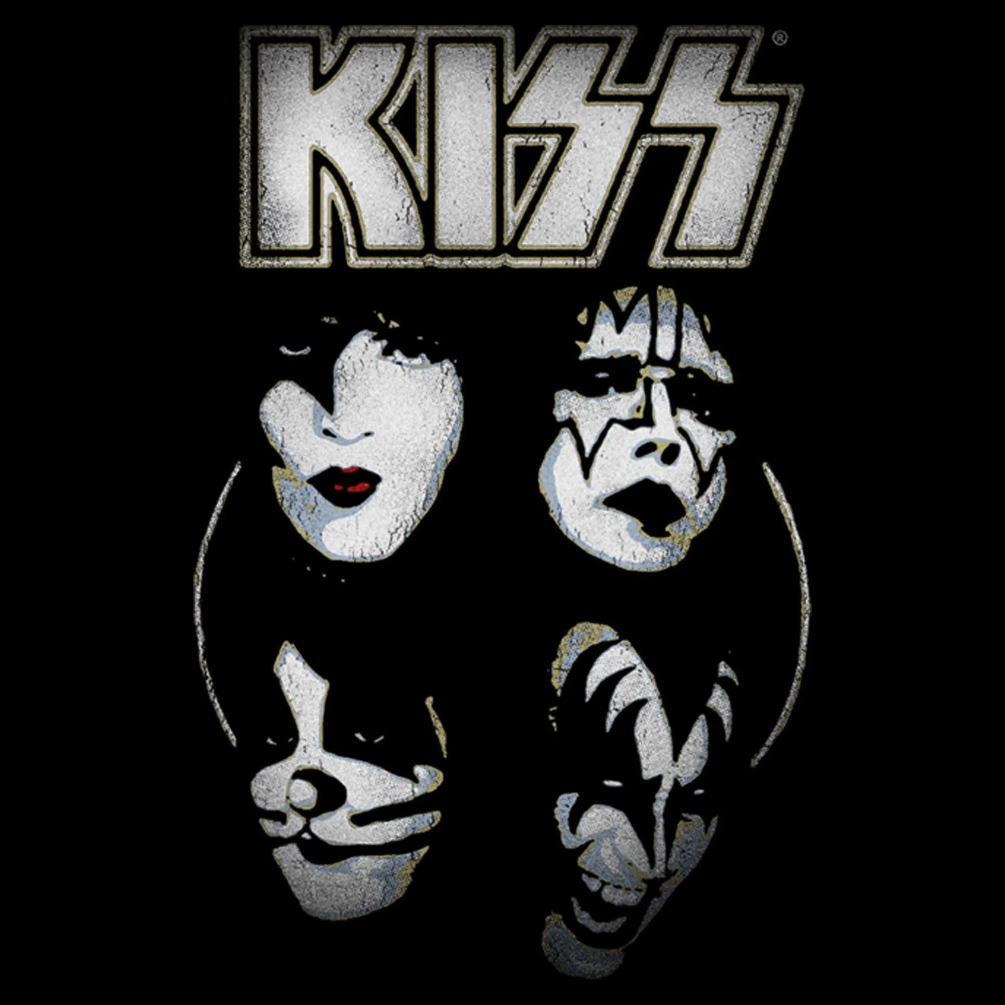 Men's KISS Shadowed Faces T-Shirt