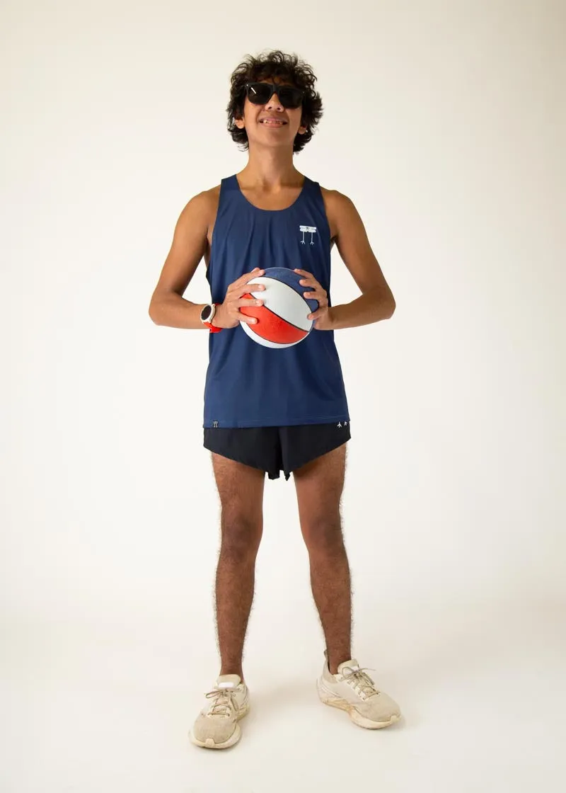 Men's Navy Blue Performance Singlet