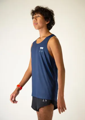 Men's Navy Blue Performance Singlet