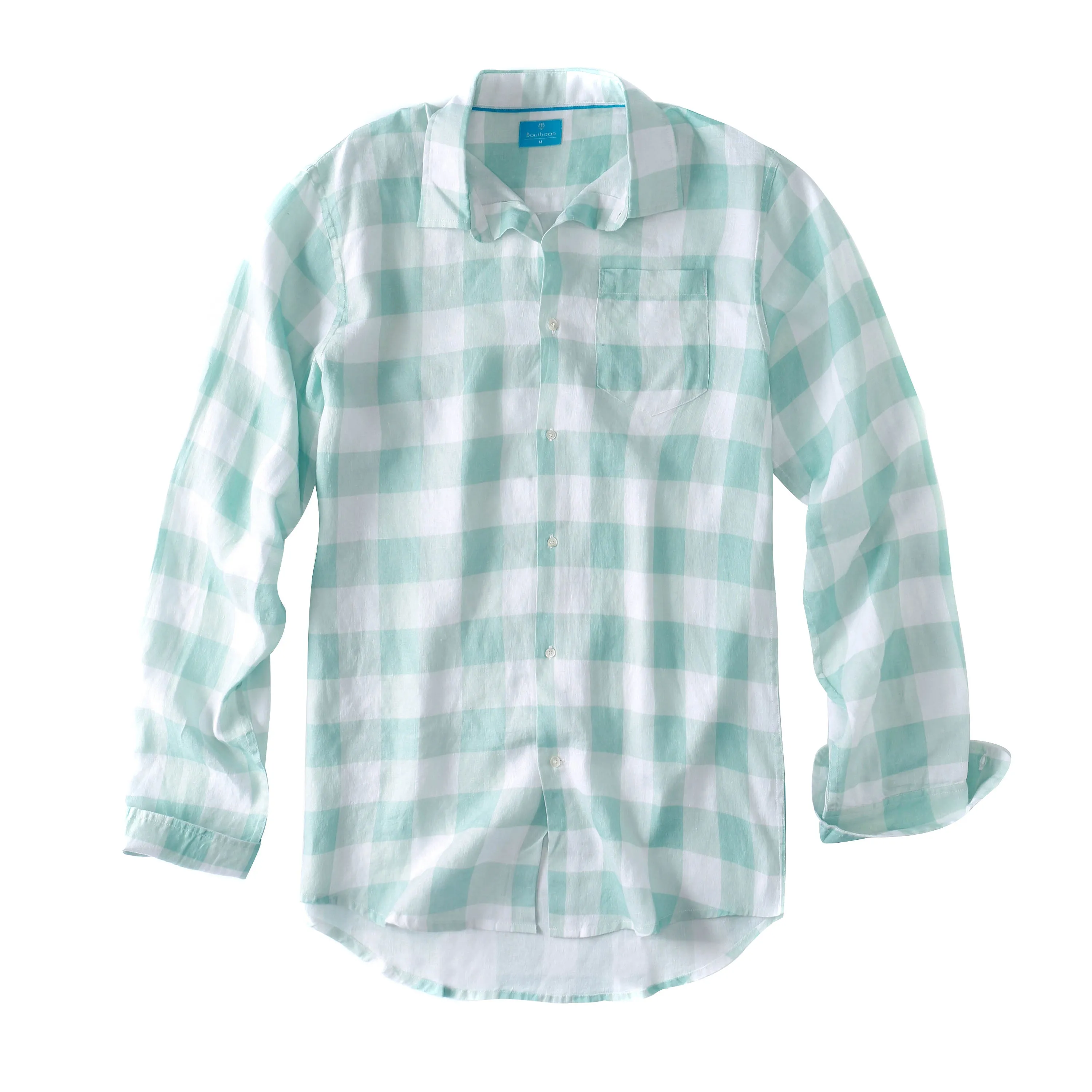 Men's Regular Fit Long Sleeve 100% Linen Shirt