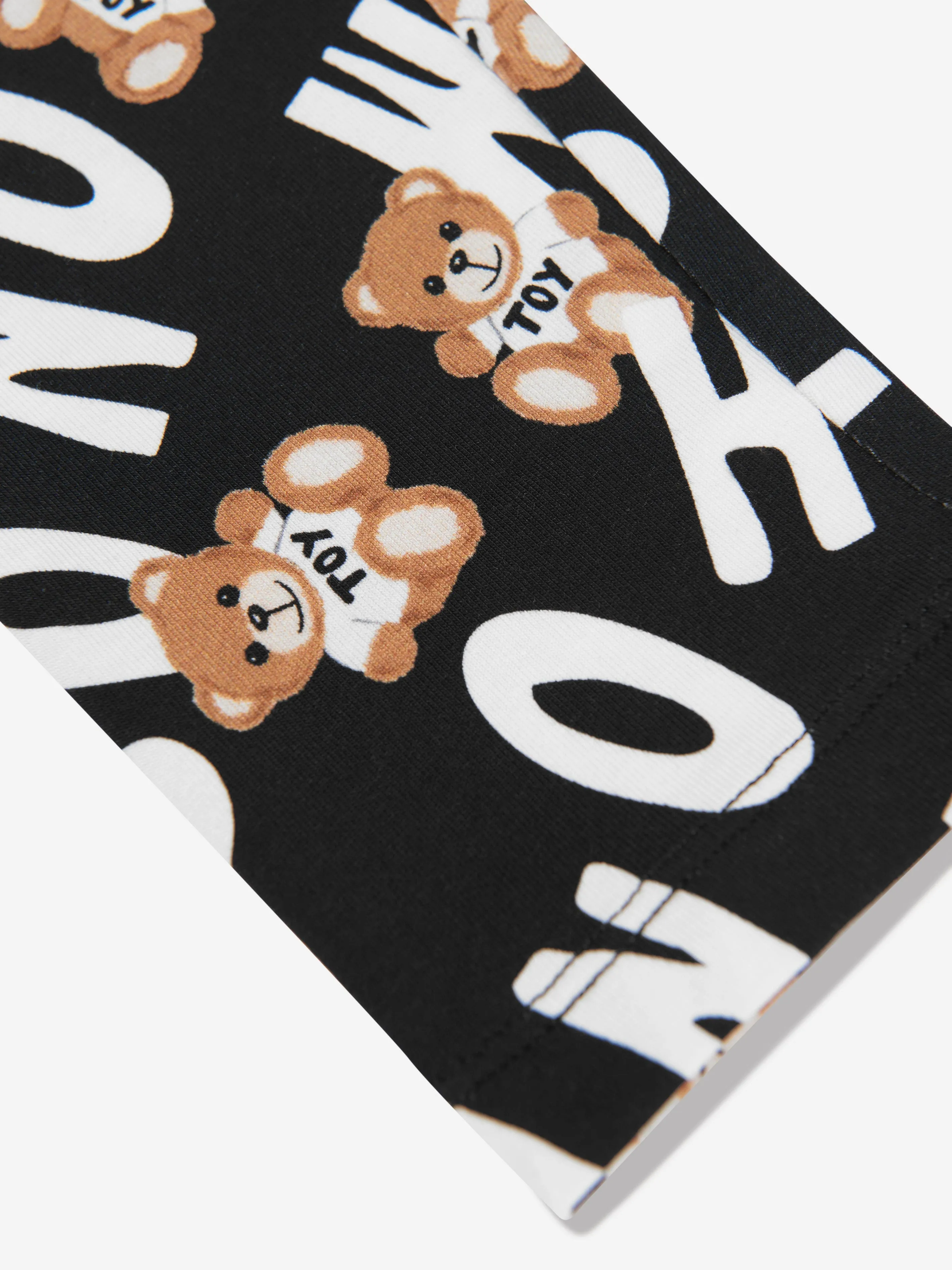 Moschino Girls Teddy Logo Leggings in Black