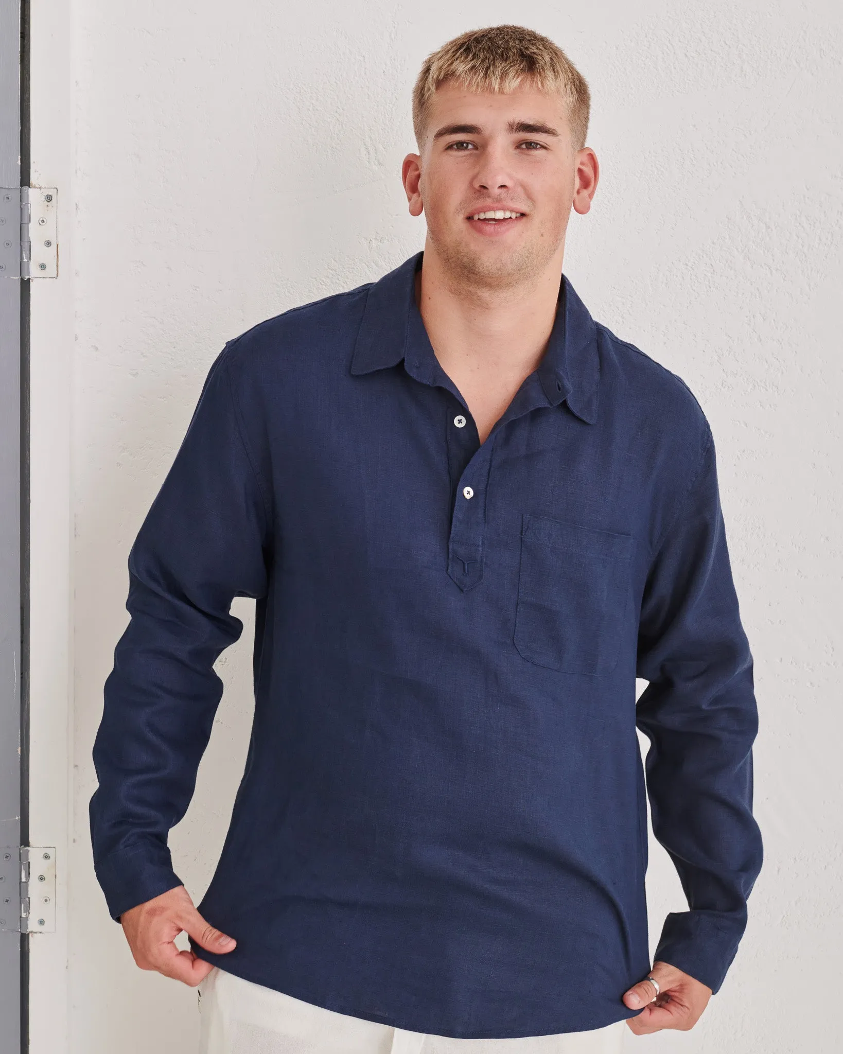 Navy Hemp Adventure Shirt