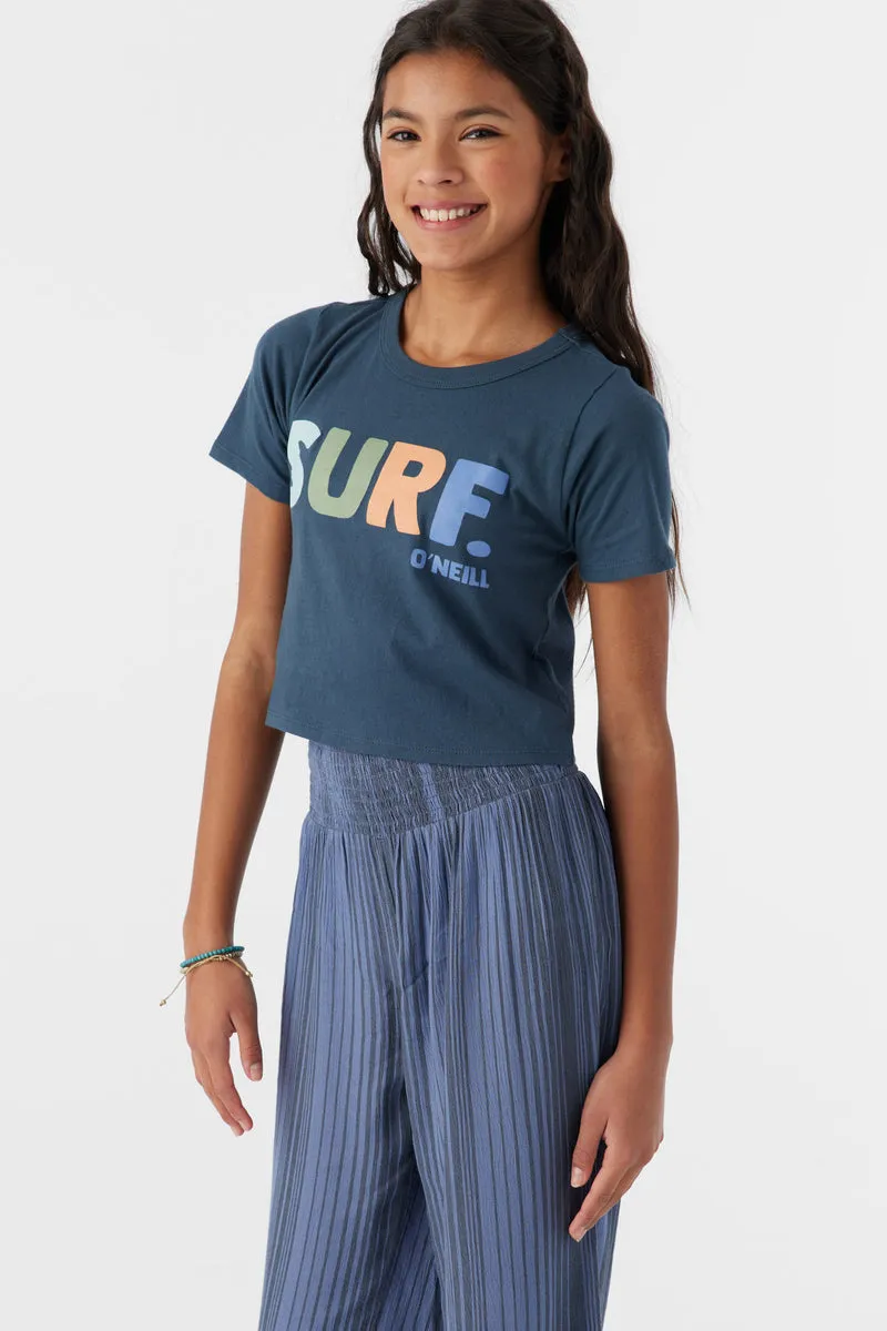 O'Neill Girls Surf It Tee-Slate