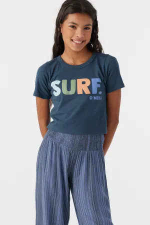 O'Neill Girls Surf It Tee-Slate