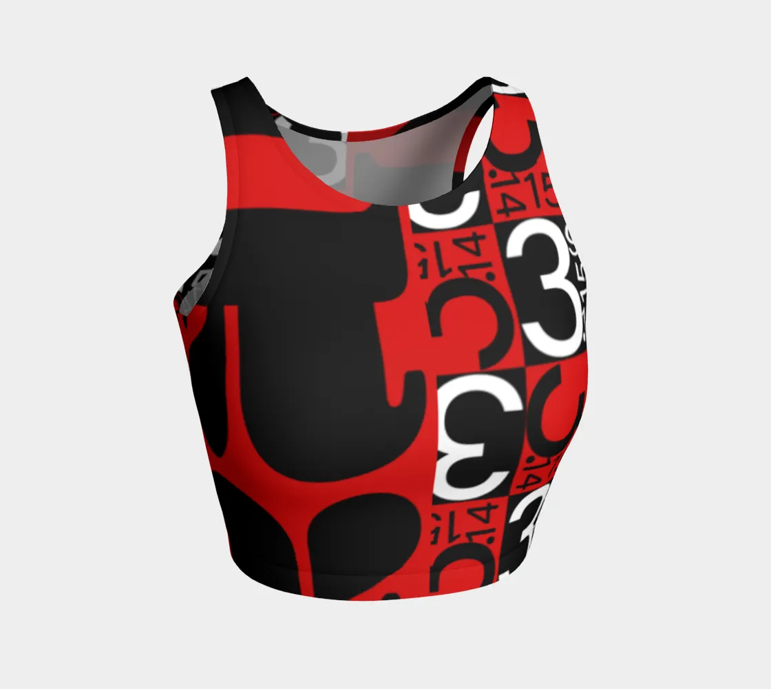 Pi Print Athletic Crop Top