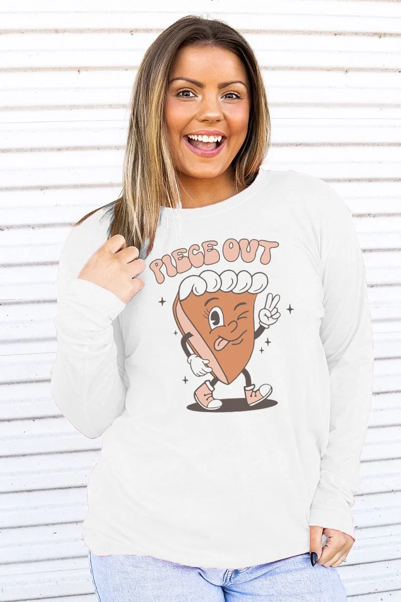 Piece Out Pie Adult Soft-Tek Blend Long Sleeve Tee