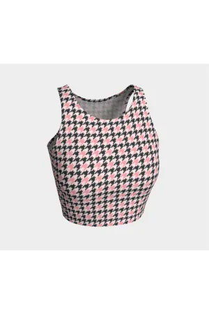 Pink Houndstooth Athletic Top