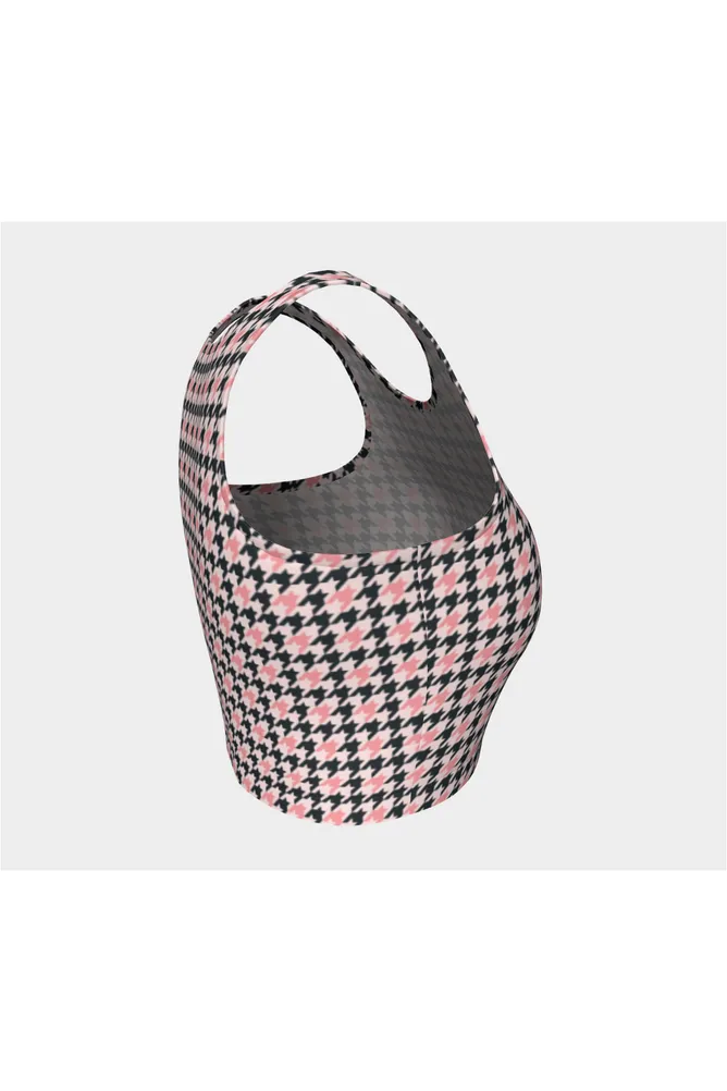 Pink Houndstooth Athletic Top