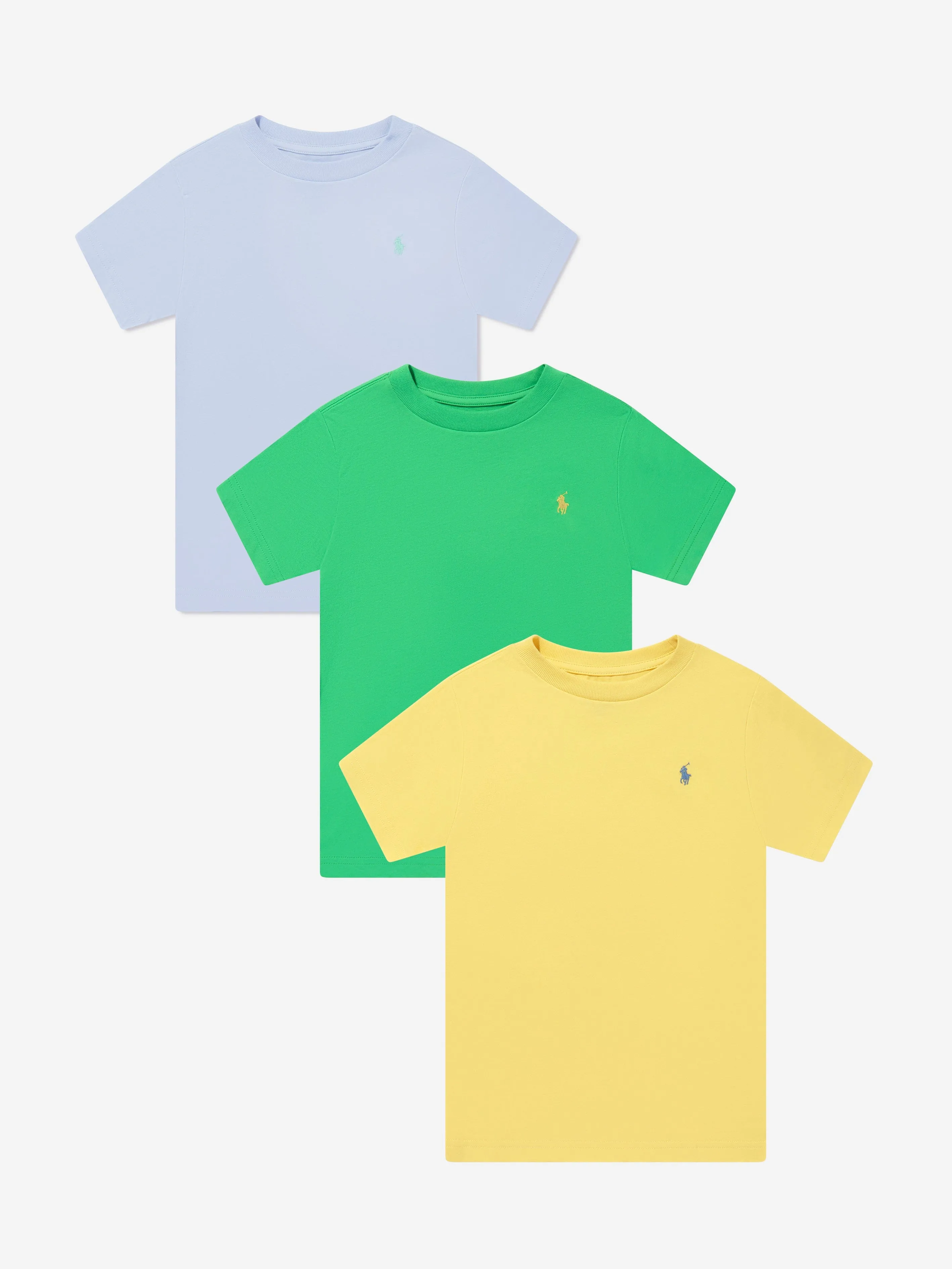 Ralph Lauren Boys 3 Pack T-Shirts Set in Multicolour