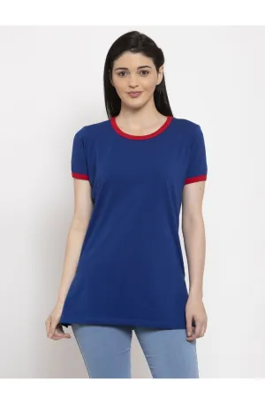 Round Neck Long Tees - Royal Blue