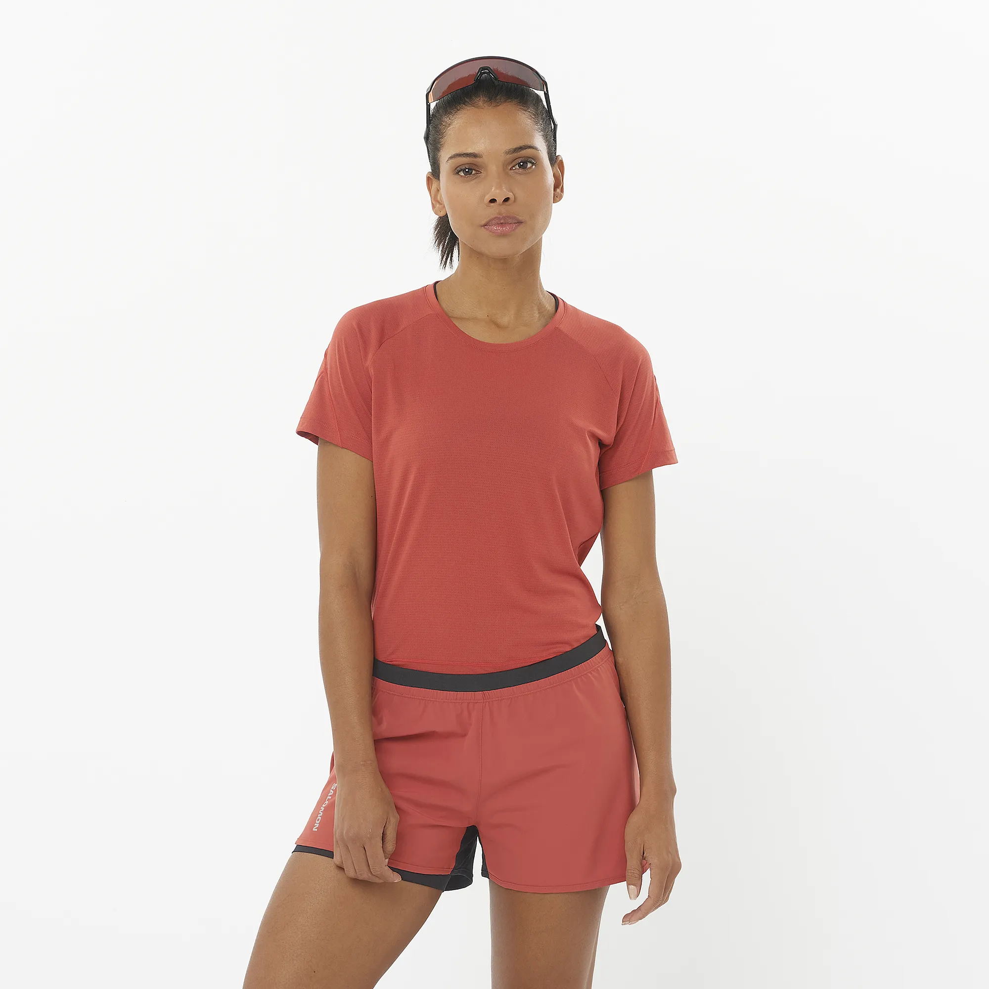 Salomon Cross Run Tee | Tandoori Spice | Womens