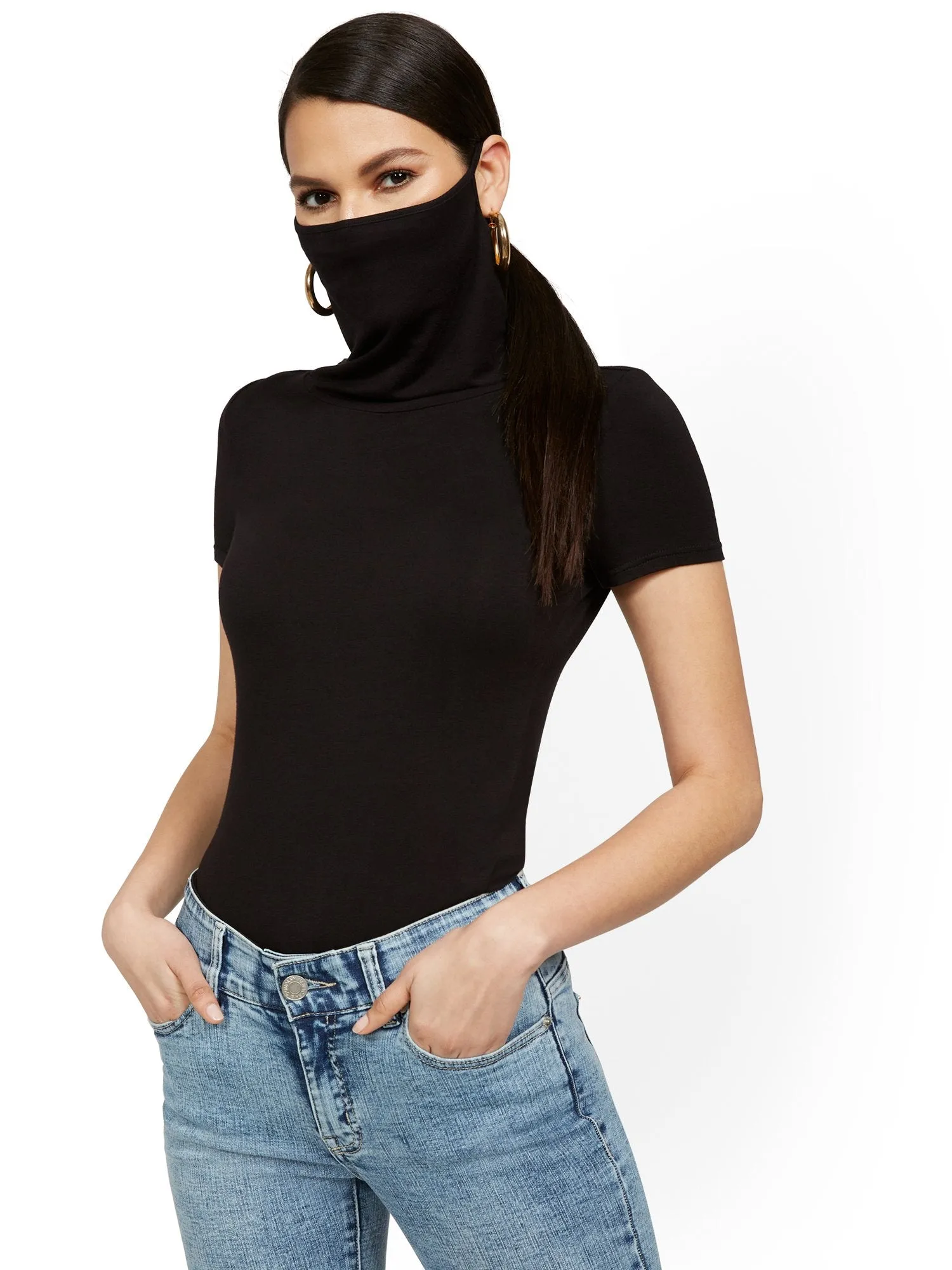 Short-Sleeve Mask Top