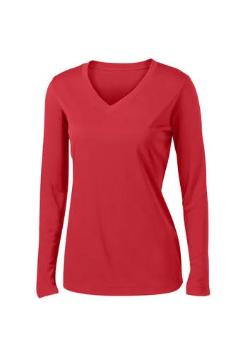 Sport-Tek® Ladies Long Sleeve PosiCharge® Competitor™ V-Neck Tee