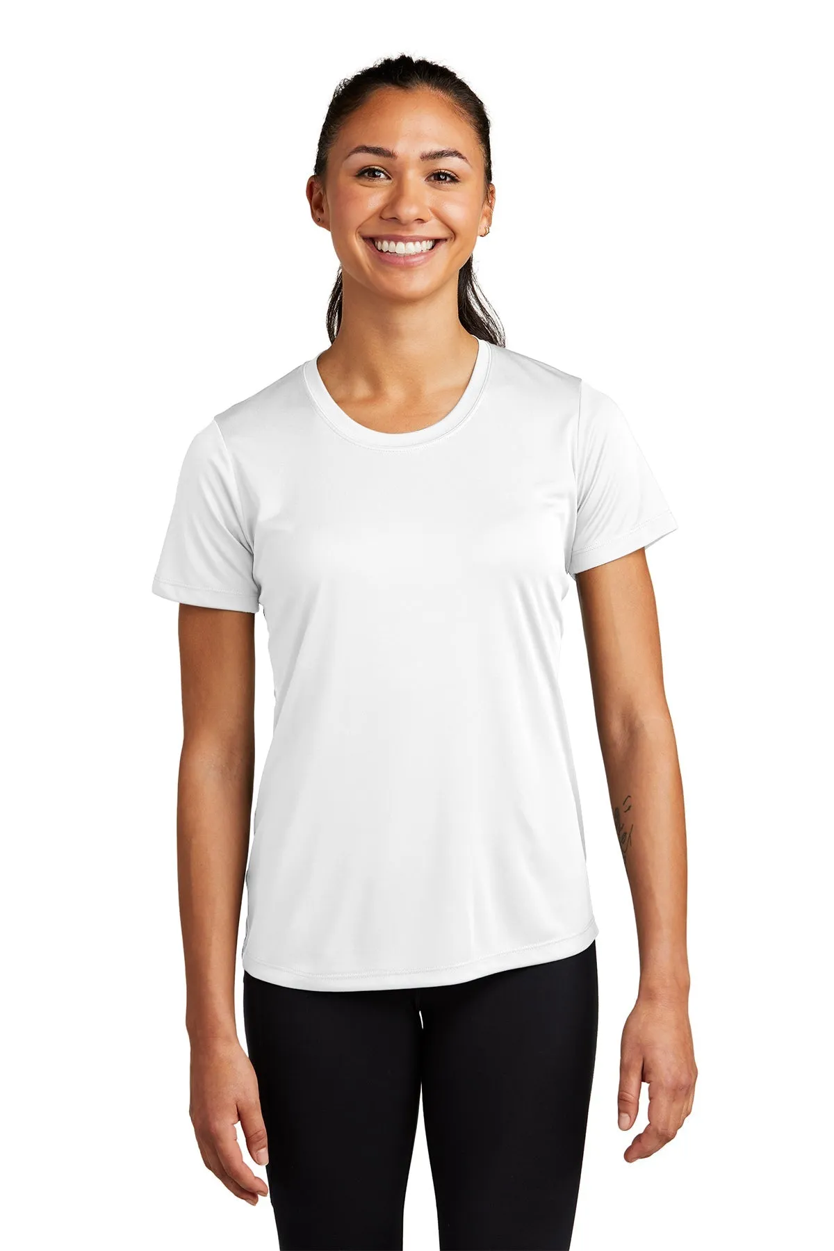 Sport-Tek Ladies PosiCharge Branded Competitor Tee's, White