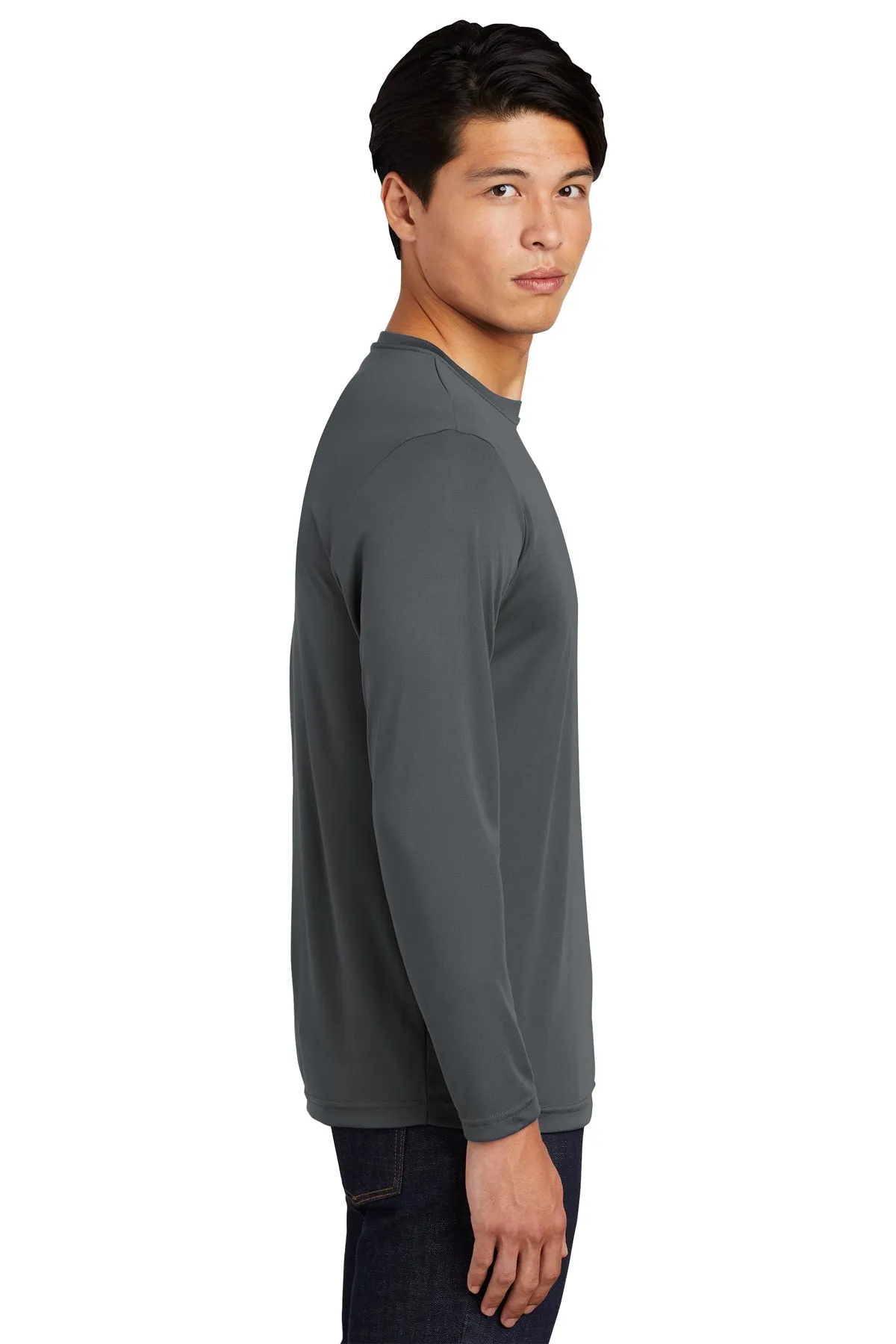 Sport-Tek Tall Long Sleeve PosiCharge Custom Competitor Tee's, Iron Grey