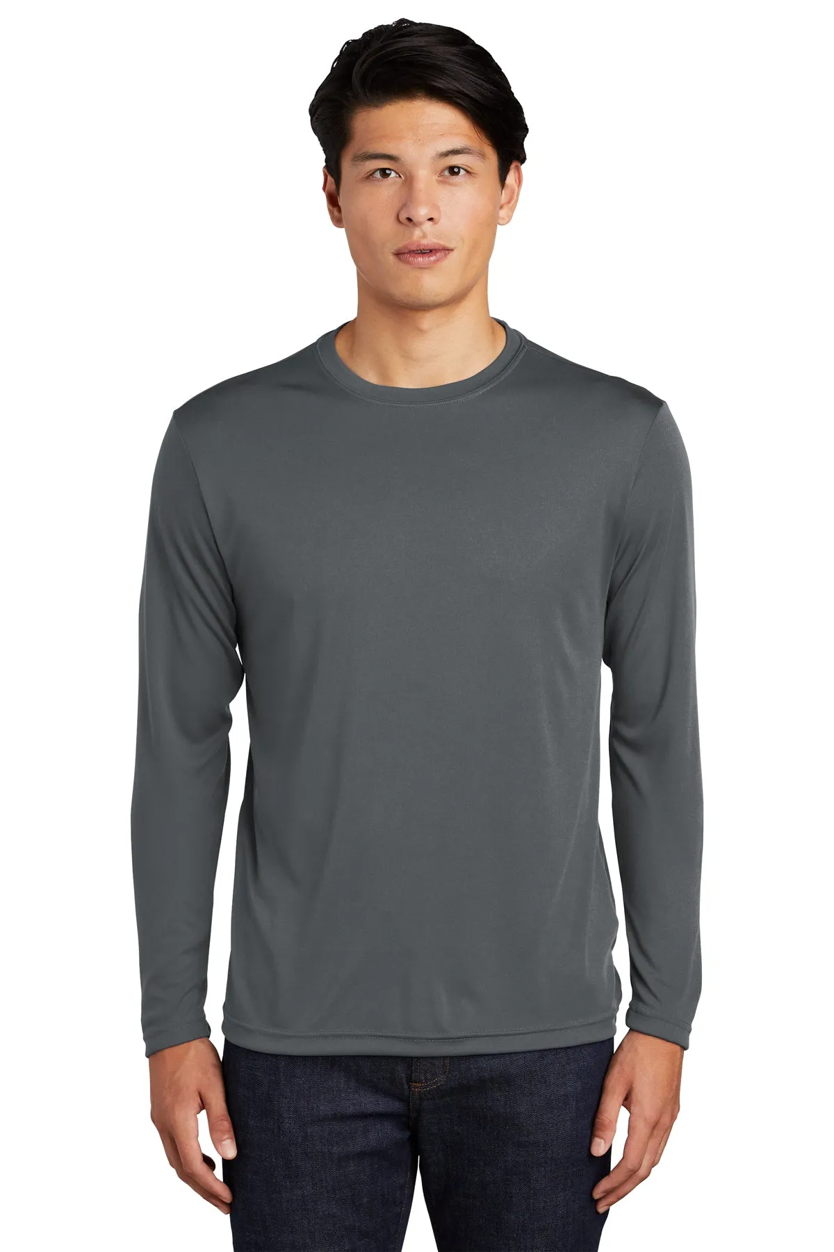 Sport-Tek Tall Long Sleeve PosiCharge Custom Competitor Tee's, Iron Grey