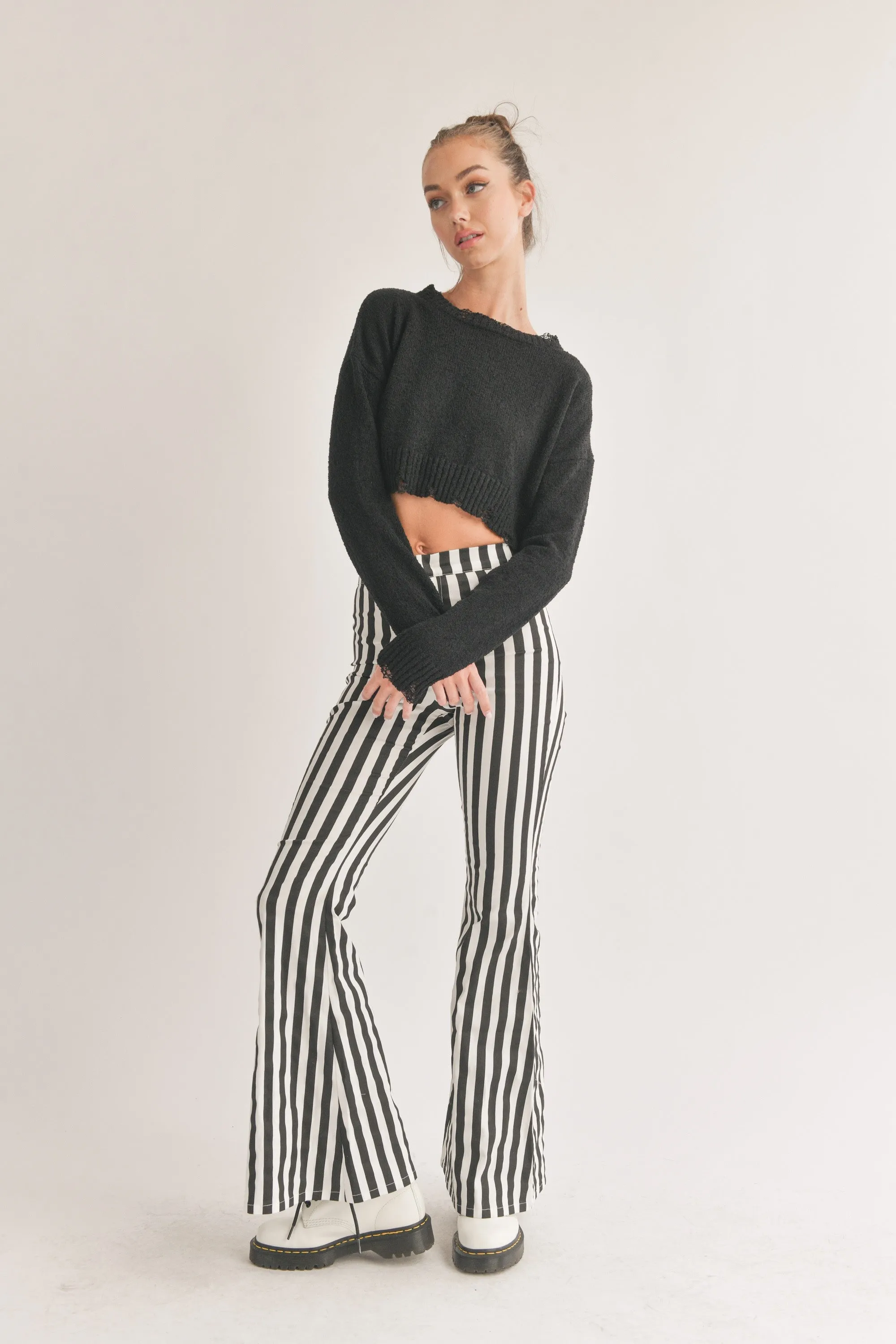 Stripe Bootcut Pant