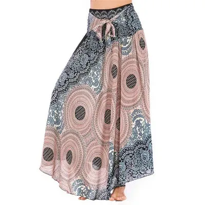 Summer Bohemian Long Skirts Women Saia Casual Print Fashion Loose Maxi Skirt Woman Clothing Harajuku Jupe Femme Faldas Bottom