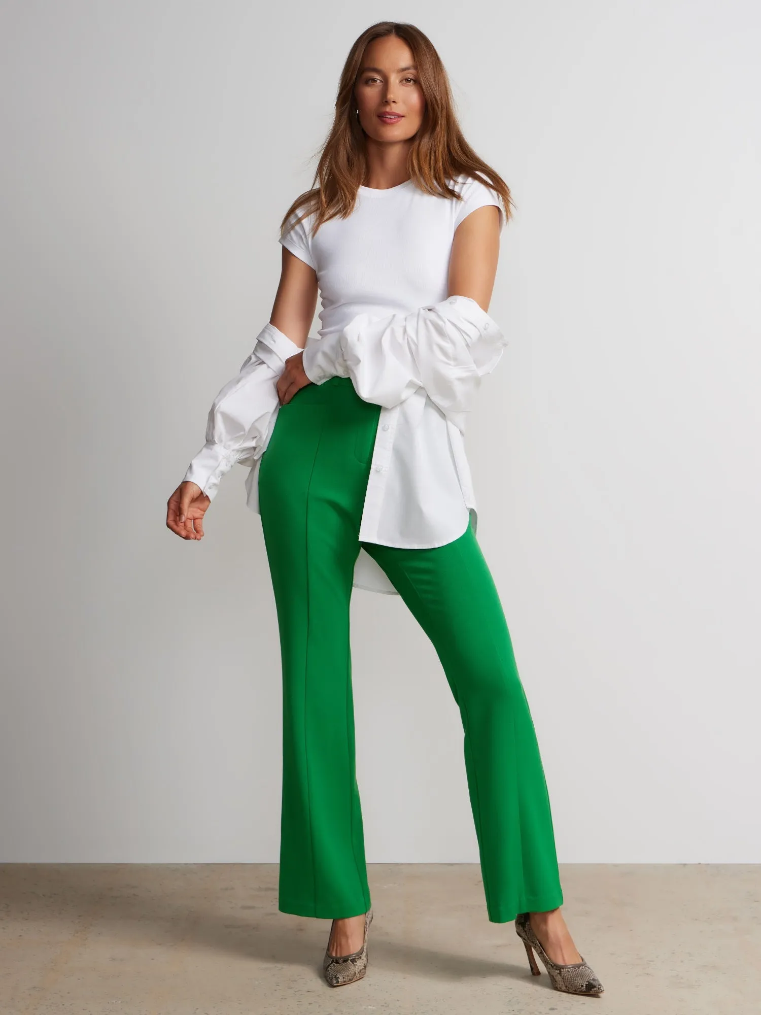 Tall Seamed Slim Bootcut Pants