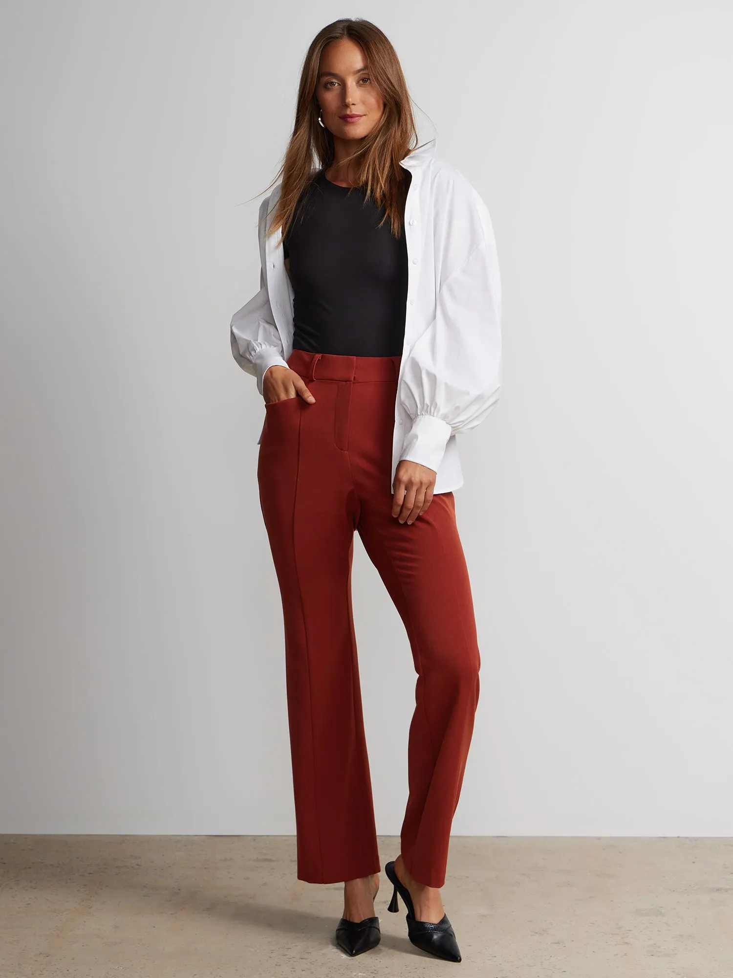 Tall Seamed Slim Bootcut Pants