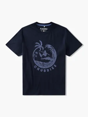 The Surfer (Boys Non Pocket Graphic T-Shirt) - Navy