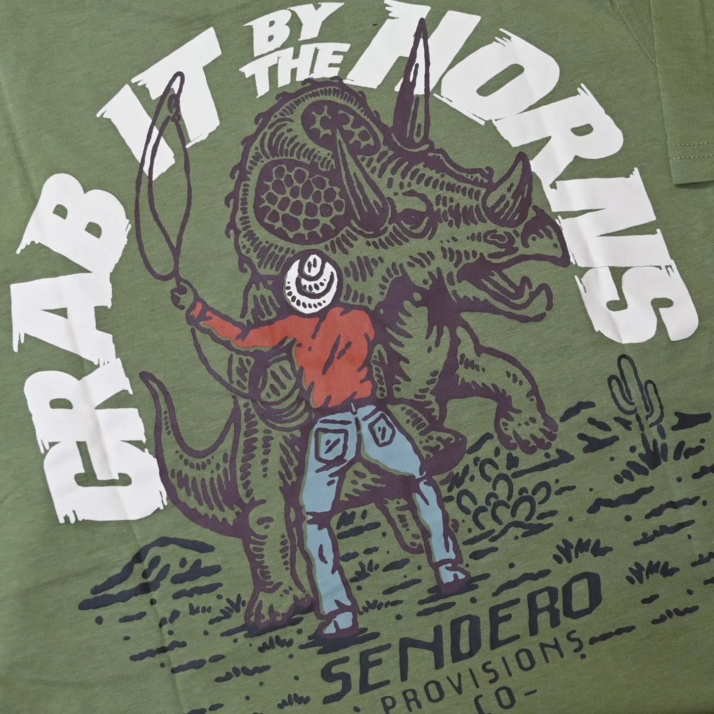 Triceratops T-Shirt Sage