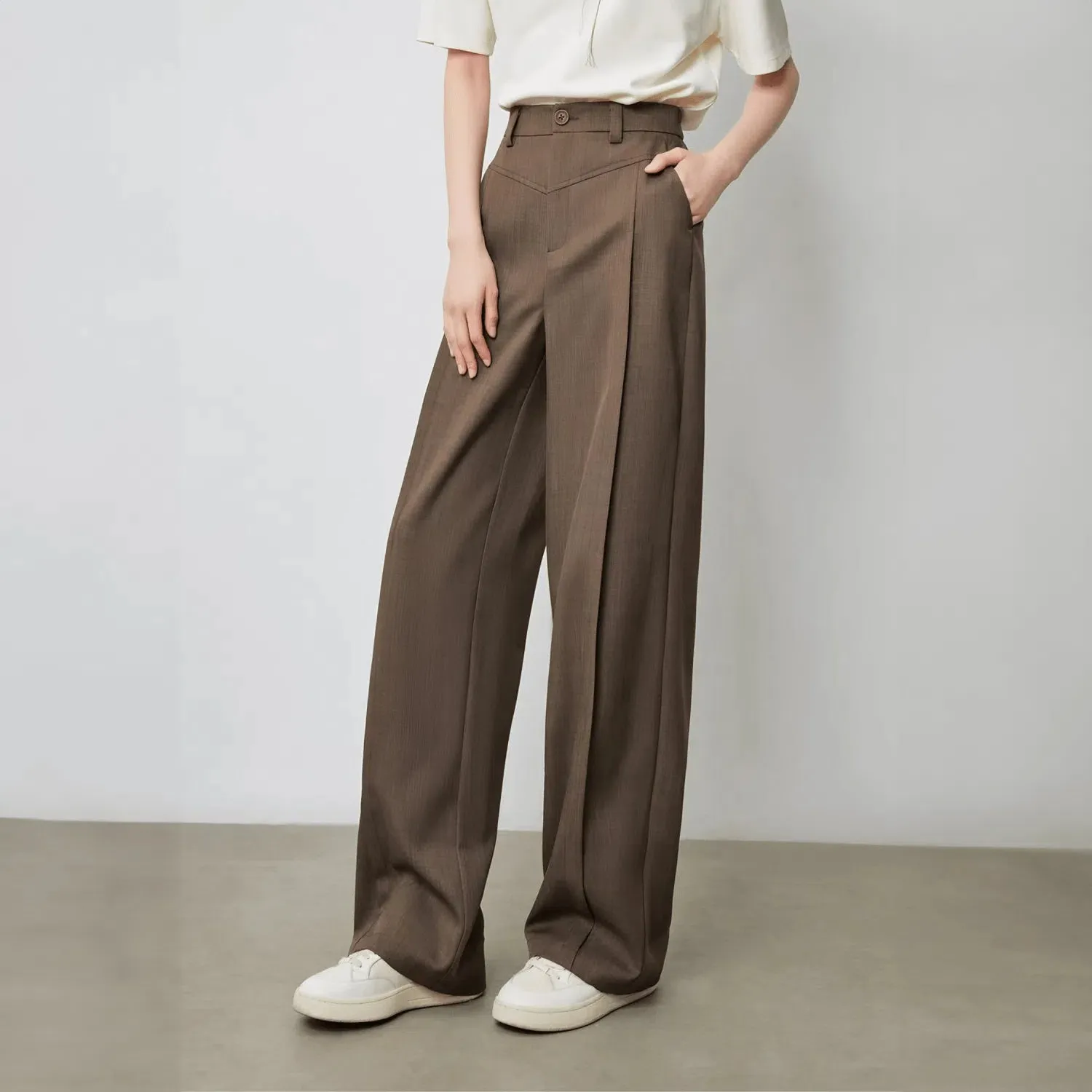 Vellure – Pleated front – Wide-leg pants