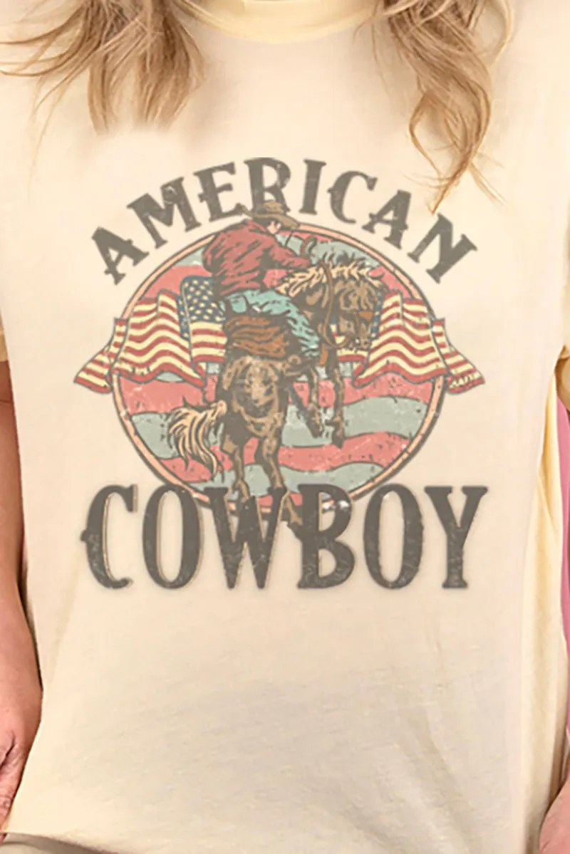 Vintage American Cowboy Adult Soft-Tek Blend T-Shirt