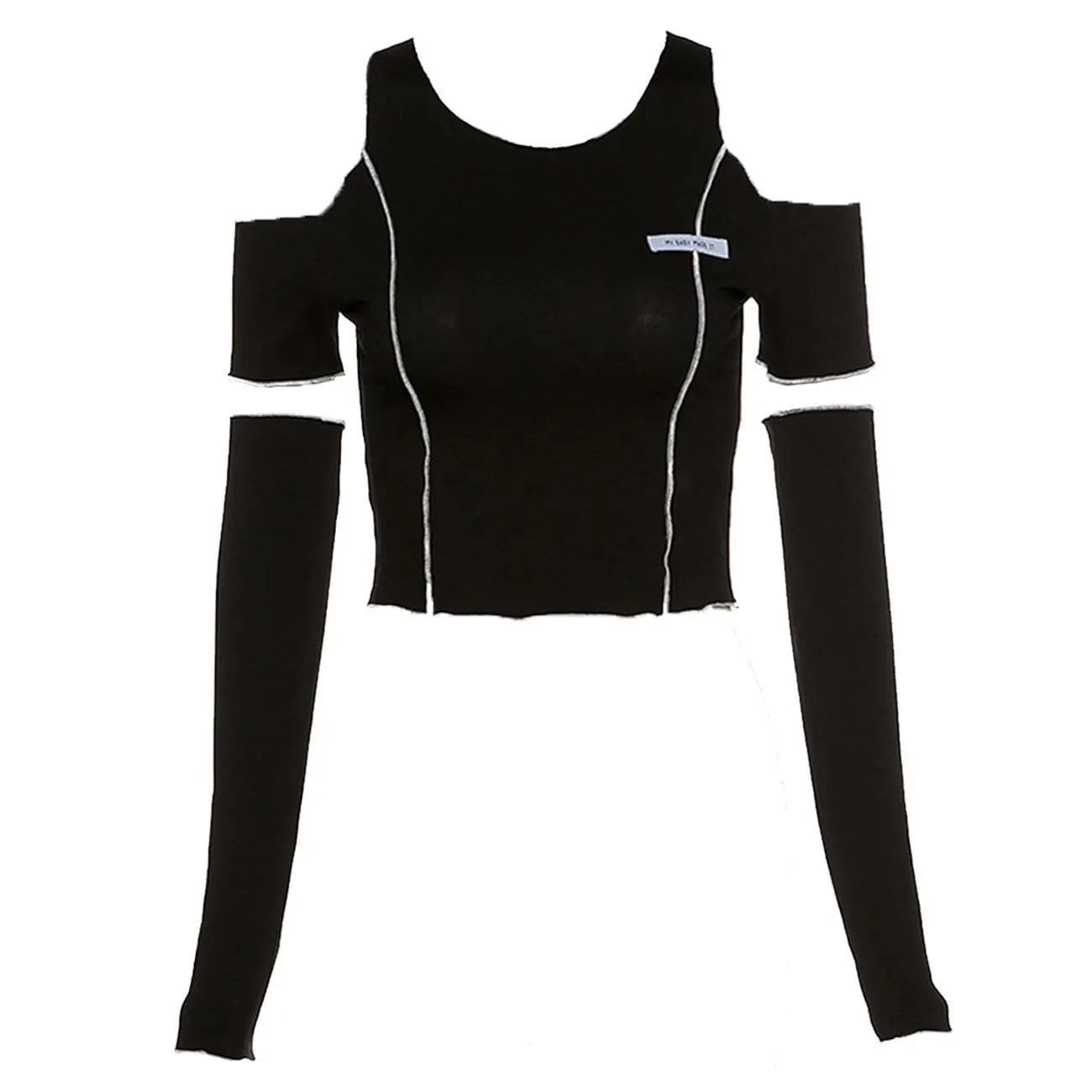 WLS Dark Functional Wind-Cut Shoulder Sleeve Tee