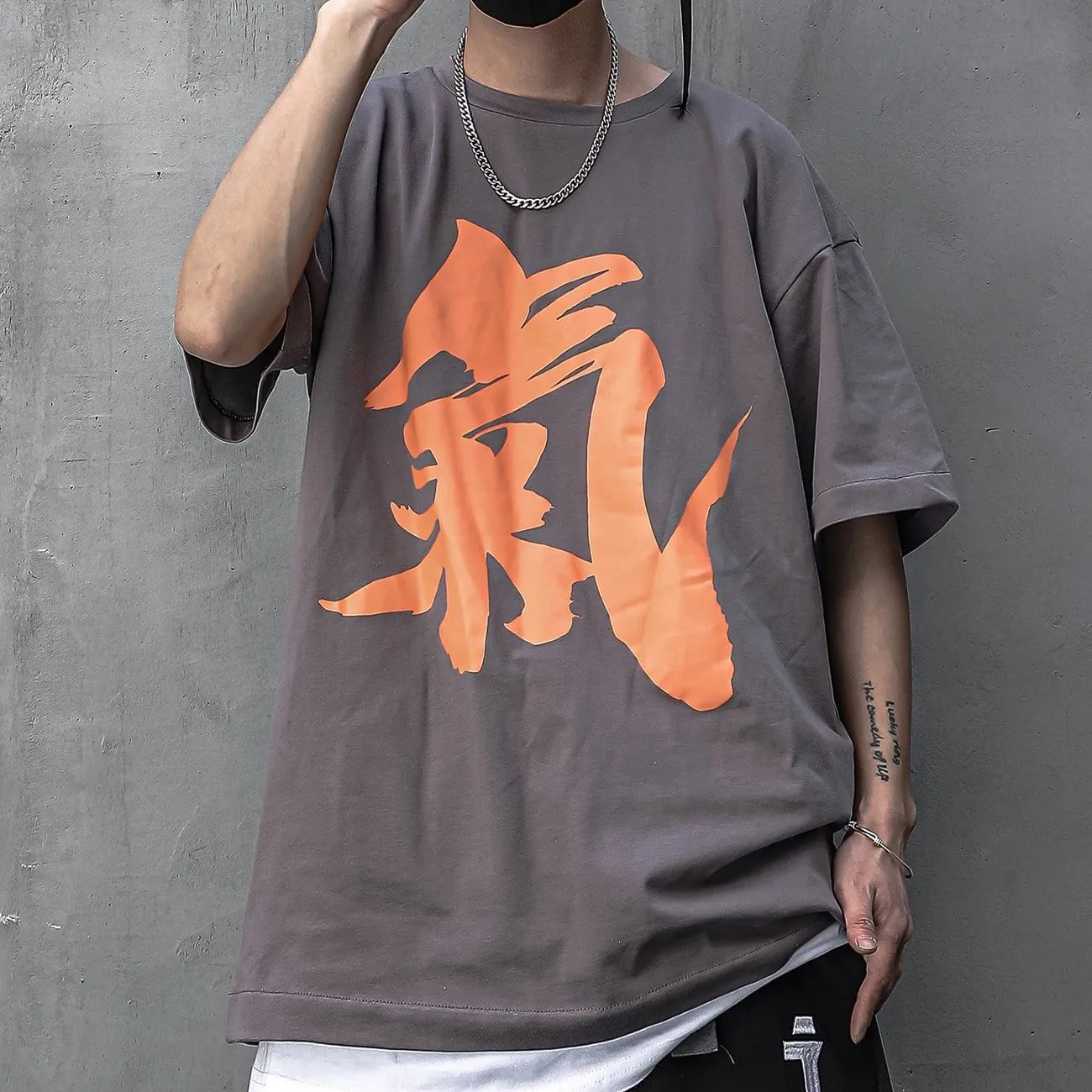 WLS Functional Chinese Printed Tee