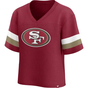 Women's 49ers Fundamentals Cropped Mesh Top