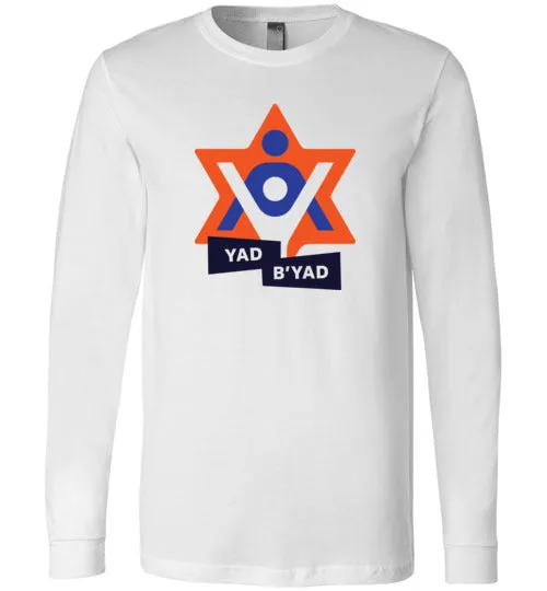 Yad B'Yad Bella Canvas Long Sleeve White T-Shirt